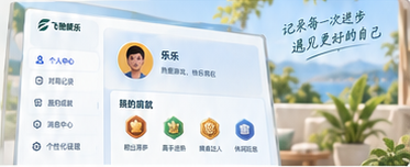 个人中心与成长记录界面组合图
